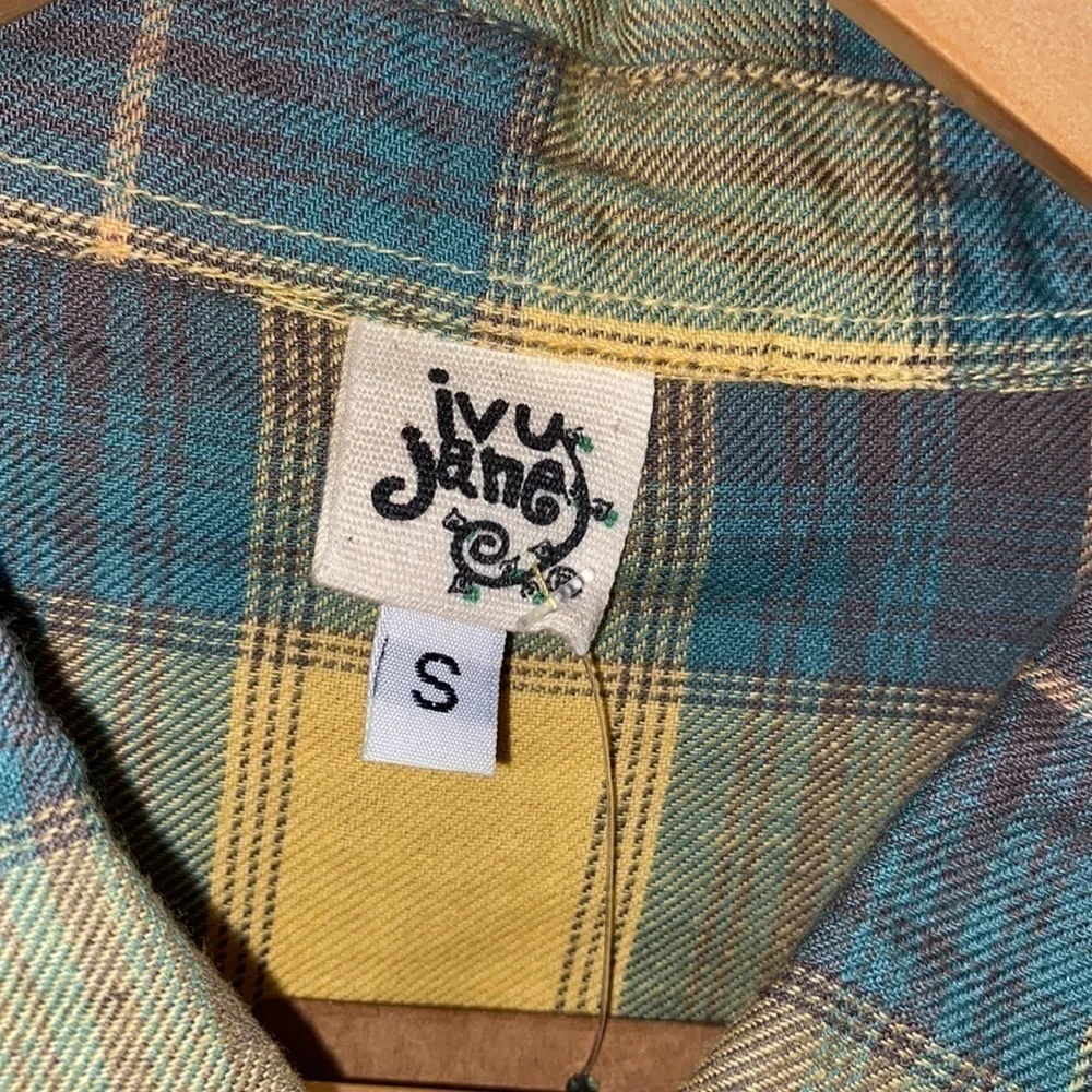 Ivy Jane flannel shirt snap button down soft NEW small oversized long sleeve NWT - Picture 9 of 9